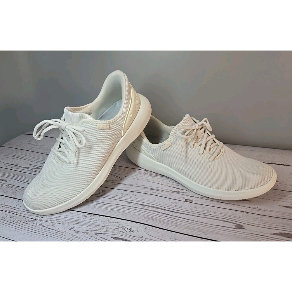 Kizik Madrid Eco Knit Mens 10.5 White Cream‎ Shoes Athletic Running Walking
